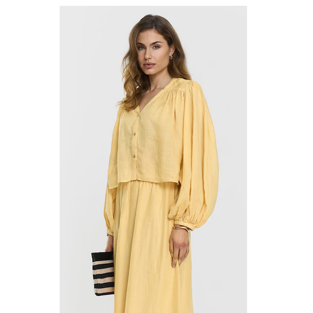 Leja Blouse (butter yellow) - Twist & Tango