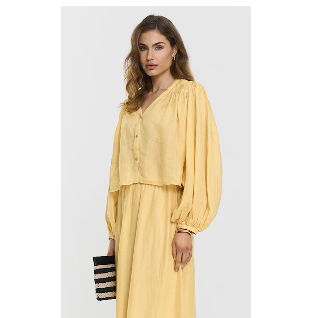 Leja Blouse (butter yellow) - Twist & Tango