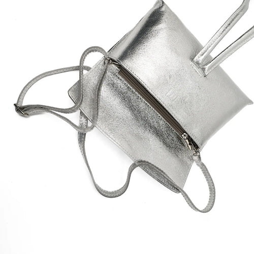 Barletta leather bag (Silver) - LaTalia