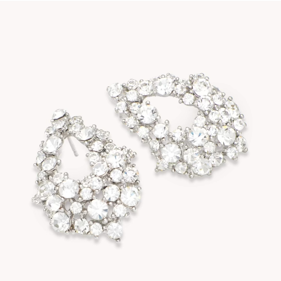 Alice earrings crystal (silver) - Lily and Rose